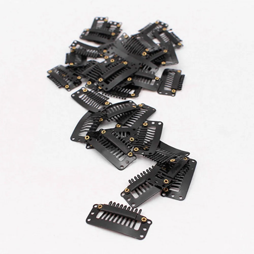 Metal Black Hair Snap Comb Clip for Hair Extensions 6pcs/pack 9 Teeth U Shape Hairpiece Weft Wig Clips Invisible Fixation Pins
Metal Black Hair Snap Comb Clip for Hair Extensions 6pcs/pack 9 Teeth U Shape Hairpiece Weft Wig Clips Invisible Fixation Pins