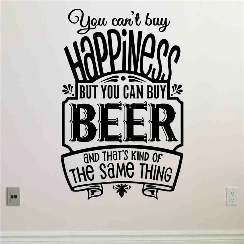 YOU CAN/'T BUY HAPPINESS BUT YOU CAN BUY WINE BOTTLE//VASE VINYL TRANSFER DECAL