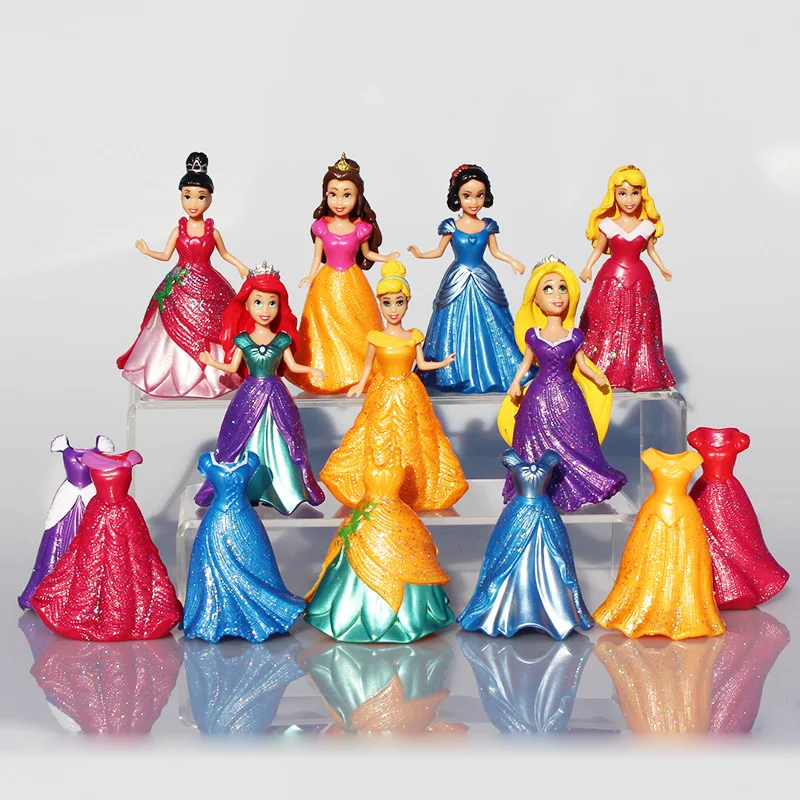 14Pcs/Set Princess Snow White Figures Ariel Belle Rapunzel Aurora PVC Action Figure Toys Dolls Dress Clothes Changeable 8~9cm
14Pcs/Set Princess Snow White Figures Ariel Belle Rapunzel Aurora PVC Action Figure Toys Dolls Dress Clothes Changeable 8~9cm