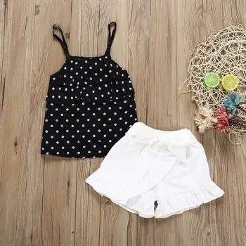 2019 Summer Baby Girl Dot printed black top + White dress 2PC Children Outfits Kids suit set 5set/lot
2019 Summer Baby Girl Dot printed black top + White dress 2PC Children Outfits Kids suit set 5set/lot