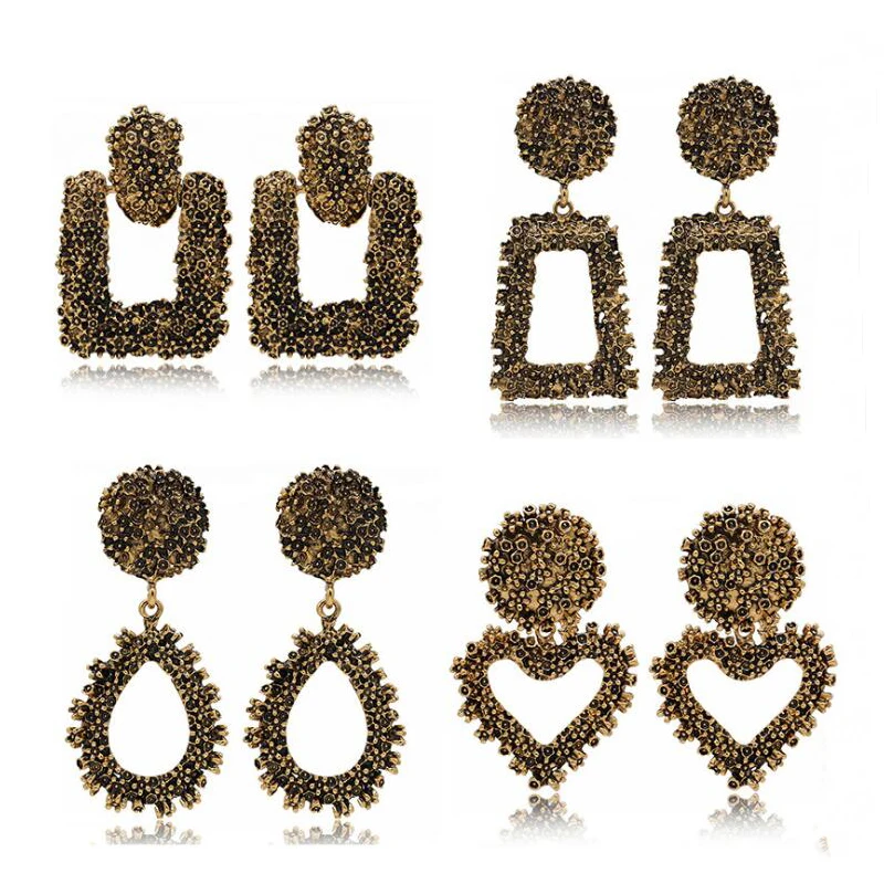 Vintage Statement 2019 Fashion Earrings For Women Hanging Geometric Heart Retro Rock Earrings Fashion Jewelry Gift Bijoux
Vintage Statement 2019 Fashion Earrings For Women Hanging Geometric Heart Retro Rock Earrings Fashion Jewelry Gift Bijoux