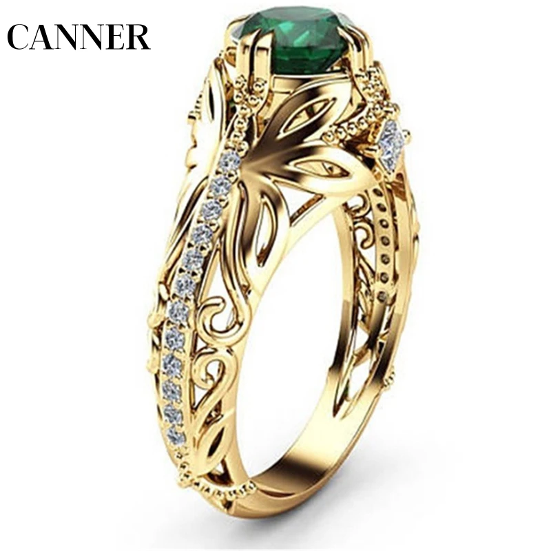 CANNER Green Crystal Stone Plated Gold Rings Jewelry Micro-inlaid Imitation Rings Decorative Wholesale Gift Present R4
CANNER Green Crystal Stone Plated Gold Rings Jewelry Micro-inlaid Imitation Rings Decorative Wholesale Gift Present R4