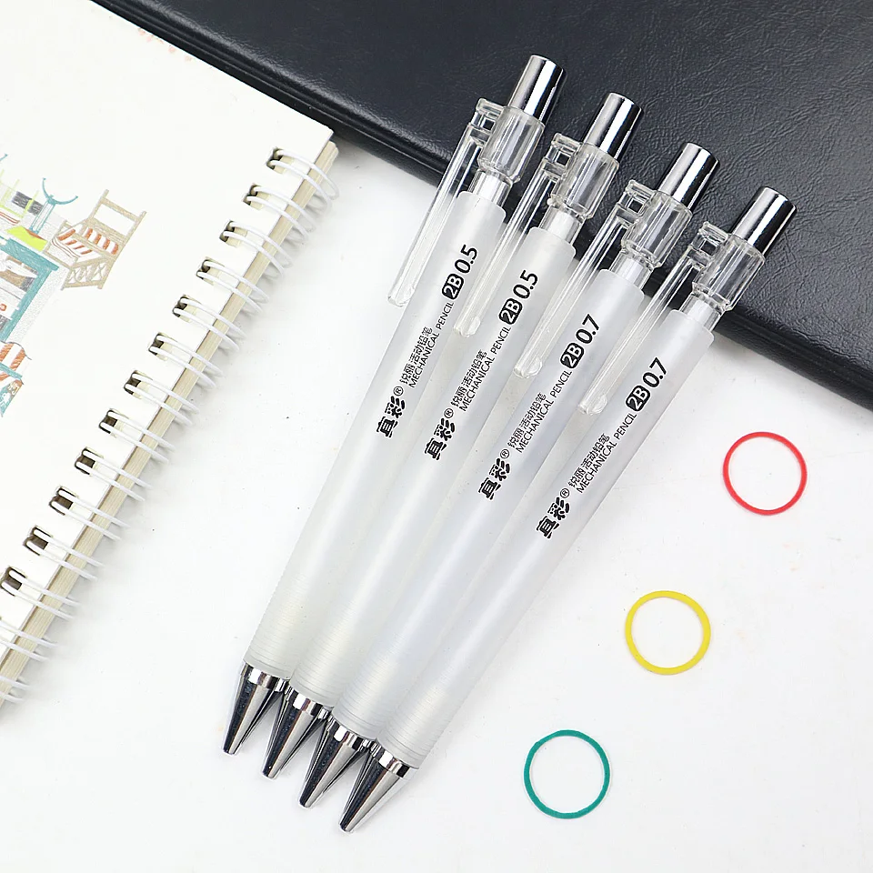 4pcs/lot Cute Mechanical Pencil 2B 0.5-0.7mm Plastic Frosted Translucent Automatic Pencil Drafting For Kid School Supplies
4pcs/lot Cute Mechanical Pencil 2B 0.5-0.7mm Plastic Frosted Translucent Automatic Pencil Drafting For Kid School Supplies