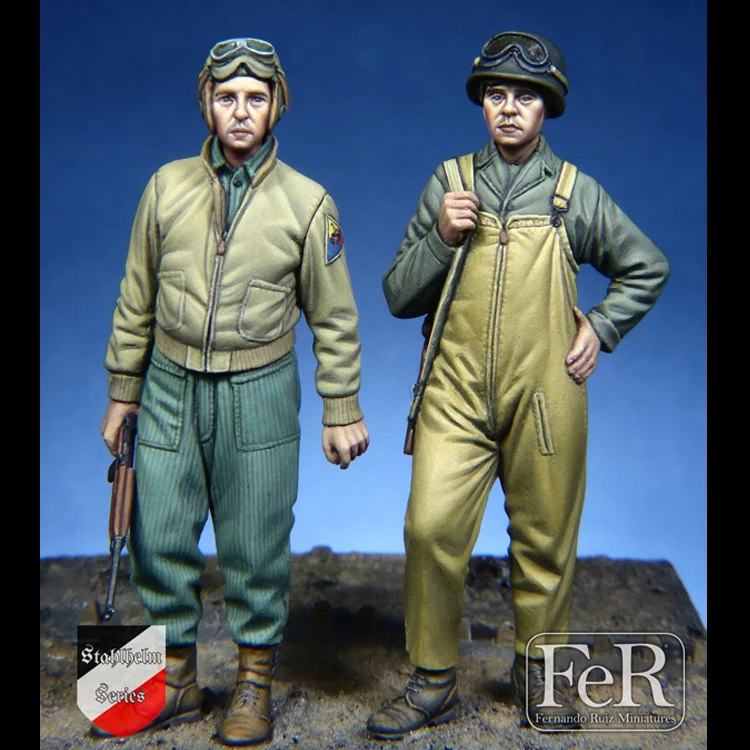 1/35 U. S. Tank Crew E. T. O. Set, Resin Model Soldier GK, Subject of World War II, Unassembled and unpainted kit
1/35 U. S. Tank Crew E. T. O. Set, Resin Model Soldier GK, Subject of World War II, Unassembled and unpainted kit