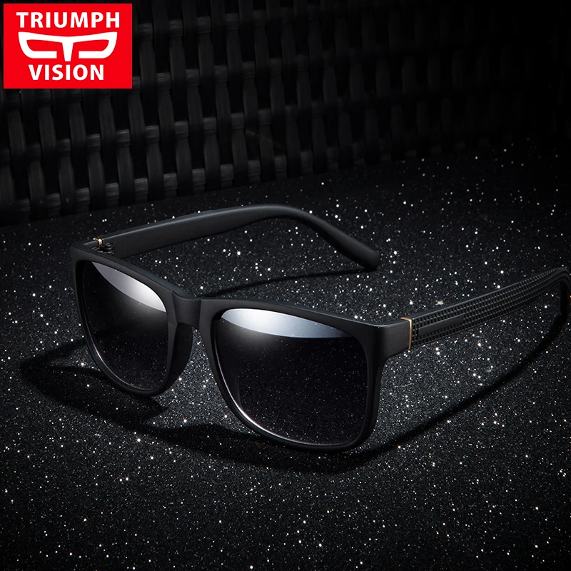TRIUMPH VISION Black Square Sunglasses Men Driving Gradient Lens Shades Male Brand Designer Sun Glasses for Men Oculos Eyewear
TRIUMPH VISION Black Square Sunglasses Men Driving Gradient Lens Shades Male Brand Designer Sun Glasses for Men Oculos Eyewear