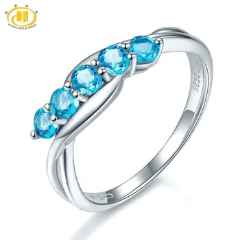 Hutang Natural Blue Topaz Gemstone Ring Genuine Pure 925 Sterling Silver Rings Fine Elegant Classic Jewelry for Women Gift New
Hutang Natural Blue Topaz Gemstone Ring Genuine Pure 925 Sterling Silver Rings Fine Elegant Classic Jewelry for Women Gift New