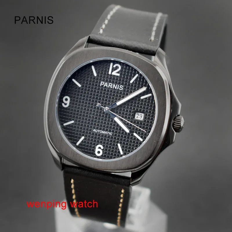 E2254 Parnis 40mm Sapphire glass Black grid dial PVD steel case Miyota 821 automatic mens watches
E2254 Parnis 40mm Sapphire glass Black grid dial PVD steel case Miyota 821 automatic mens watches