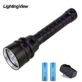 Lightingview 5*T6 Diving Light Scuba Flashlight Torch 200M Underwater Tactical led Flashlights Lantern
Lightingview 5*T6 Diving Light Scuba Flashlight Torch 200M Underwater Tactical led Flashlights Lantern