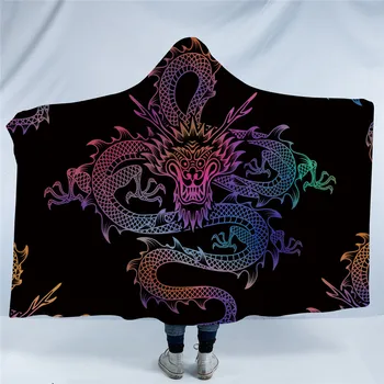 Dragon Totem Hooded Blanket for Adults Colorful Chinese Printed Sherpa Fleece Wearable Throw Blanket Microfiber
Dragon Totem Hooded Blanket for Adults Colorful Chinese Printed Sherpa Fleece Wearable Throw Blanket Microfiber