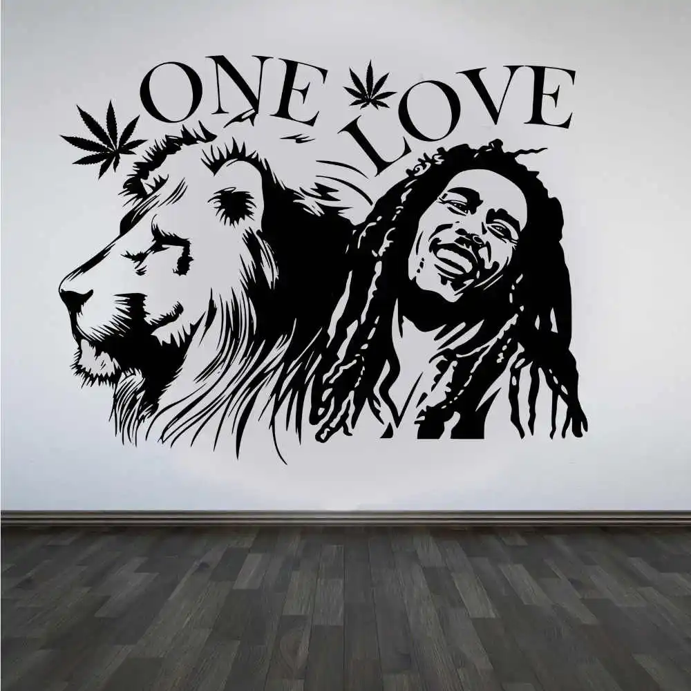 Wall Sticker Bob Marley Lion Zion ONE Love Cannabis Quote Detachable Vinyl Poster Home Art Design Decoration 2YY28
Wall Sticker Bob Marley Lion Zion ONE Love Cannabis Quote Detachable Vinyl Poster Home Art Design Decoration 2YY28