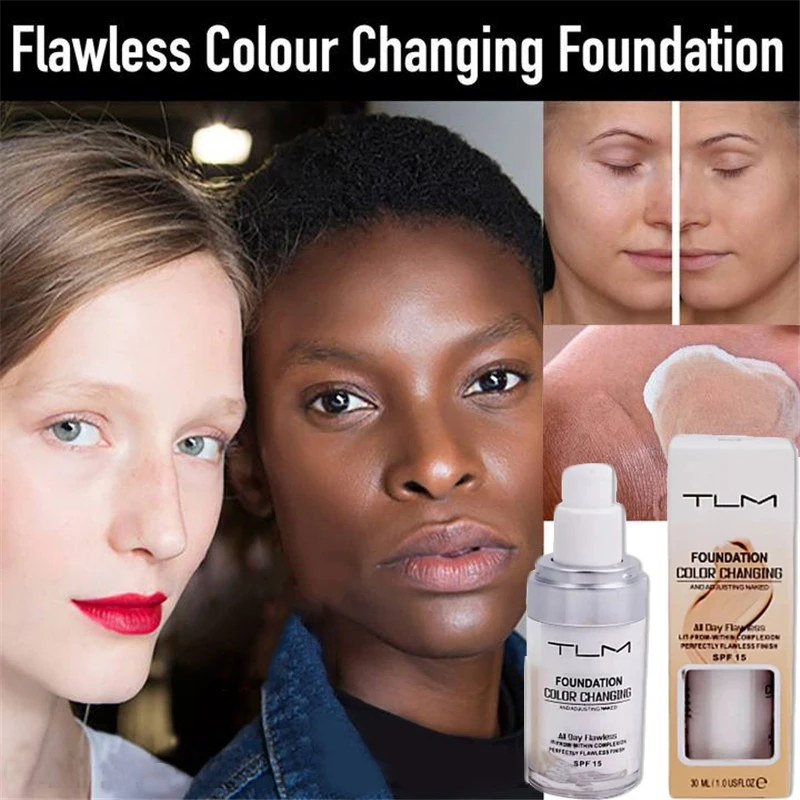 30ml TLM Color Changing Liquid Foundation Makeup SPF 15 Sheer Coverage Hydrating Face Foundation Matte Fluid Concealer Cream
30ml TLM Color Changing Liquid Foundation Makeup SPF 15 Sheer Coverage Hydrating Face Foundation Matte Fluid Concealer Cream