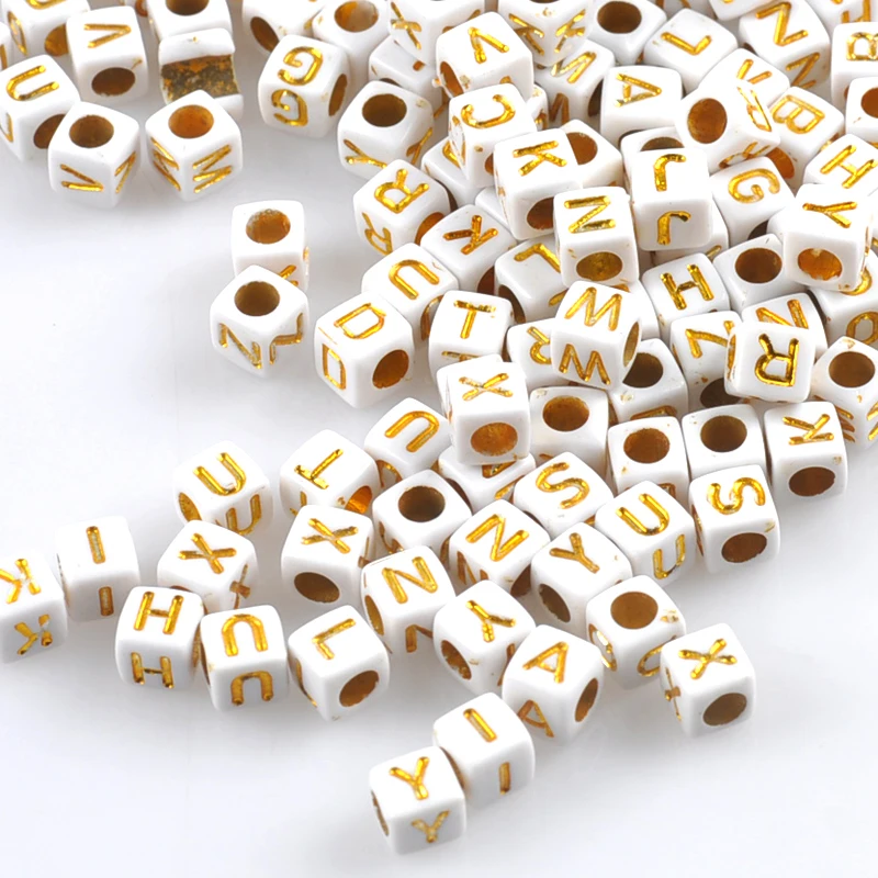 400PCs Mixed white and gold Acrylic Alphabet/Letter square Beads Pony Beads For Jewelry Making 6x6mm YKL0569
400PCs Mixed white and gold Acrylic Alphabet/Letter square Beads Pony Beads For Jewelry Making 6x6mm YKL0569