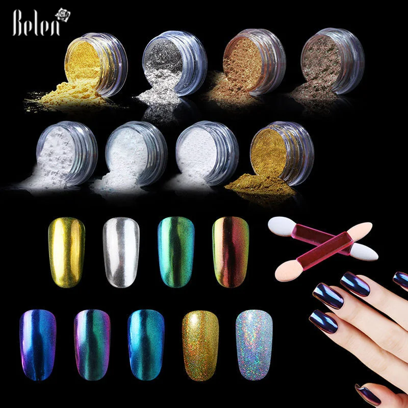 Belen Metallic Mirror Effect Holographic Chrome Powder Sponge Stick Nail Art 1g Mirror Powder Bling Pigment for Nail Art Glitter
Belen Metallic Mirror Effect Holographic Chrome Powder Sponge Stick Nail Art 1g Mirror Powder Bling Pigment for Nail Art Glitter
