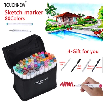 TOUCHNEW 80 Colors Sketch Marker Double Headed Alcohol Oily Mark Students Design Hand-painted Art Marker School Supplies
TOUCHNEW 80 Colors Sketch Marker Double Headed Alcohol Oily Mark Students Design Hand-painted Art Marker School Supplies