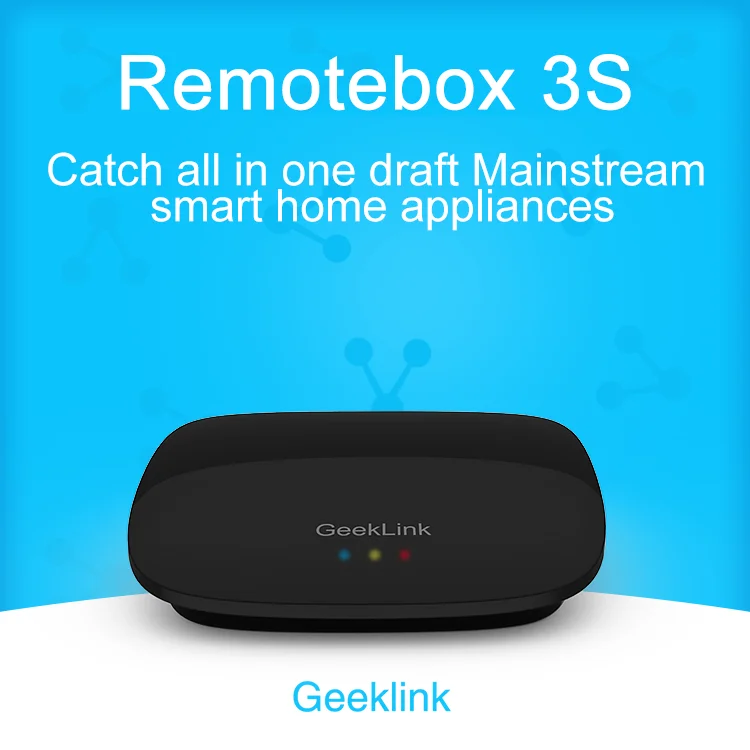 Geeklink Remotebox 3S Smart Home Wifi+IR+RF Switch Remote Control Autoamtion Universal Intelligent Controller By Ios Android
Geeklink Remotebox 3S Smart Home Wifi+IR+RF Switch Remote Control Autoamtion Universal Intelligent Controller By Ios Android