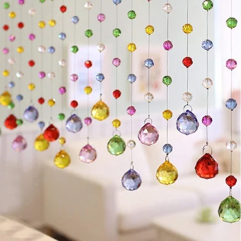H&D 5Pcs 1Ft Multi-Color Crystal Ball Pendant Chandelier Prisms Parts Beads Strands for Home Party Wedding Christmas Decoration
H&D 5Pcs 1Ft Multi-Color Crystal Ball Pendant Chandelier Prisms Parts Beads Strands for Home Party Wedding Christmas Decoration