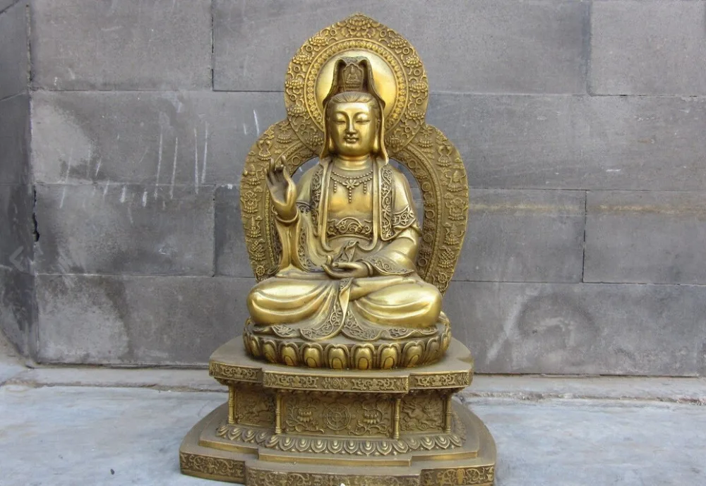 chinese folk copper brass kwan yin Guanyin buddha Mercy Goddess Sit Lotus statue
chinese folk copper brass kwan yin Guanyin buddha Mercy Goddess Sit Lotus statue
