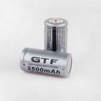 16340 Battery 3.7V 2500mAh CR123A Rechargeable Li-ion Batteries for Laser Pen LED Flashlight 16340 3.7V CR123 Cells
16340 Battery 3.7V 2500mAh CR123A Rechargeable Li-ion Batteries for Laser Pen LED Flashlight 16340 3.7V CR123 Cells