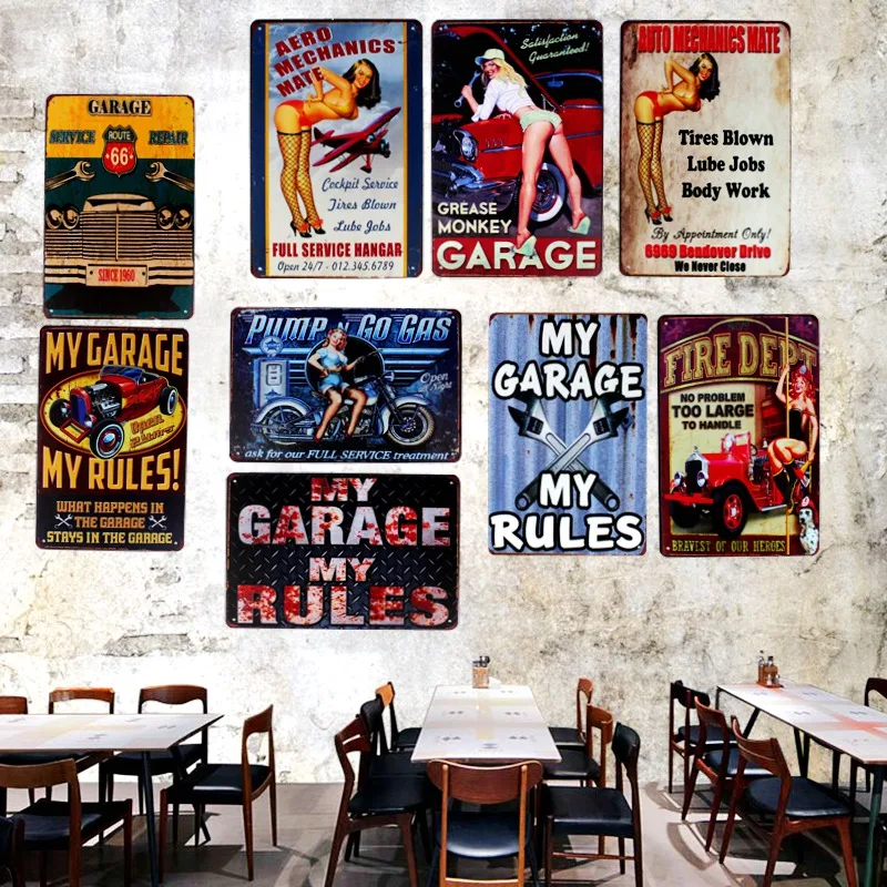Hot Rod Garage Tin Signs Vintage Car Motor Oil Metal Plate Garage Wall Bar Home Art Decor Vintage Iron Poster Cuadros A-1009
Hot Rod Garage Tin Signs Vintage Car Motor Oil Metal Plate Garage Wall Bar Home Art Decor Vintage Iron Poster Cuadros A-1009