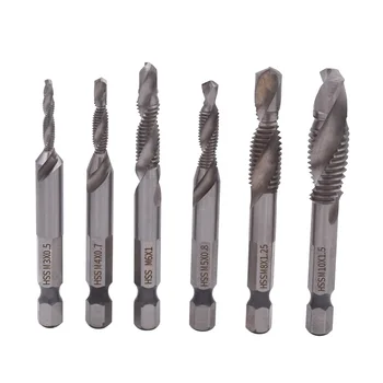 6pcs 1/4" Hex Shank Drill Bit HSS Metric Screw Thread Tap Taper & Drill Bits Metric Composite Tap Drills M3 M4 M5 M6 M8 M10
6pcs 1/4" Hex Shank Drill Bit HSS Metric Screw Thread Tap Taper & Drill Bits Metric Composite Tap Drills M3 M4 M5 M6 M8 M10
