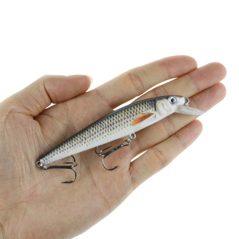 High Quality Lifelike Minnow Fishing Lure 11cm/11.5g Hard Bait Crankbait Bass Trout Killer Fishing Tackle
High Quality Lifelike Minnow Fishing Lure 11cm/11.5g Hard Bait Crankbait Bass Trout Killer Fishing Tackle