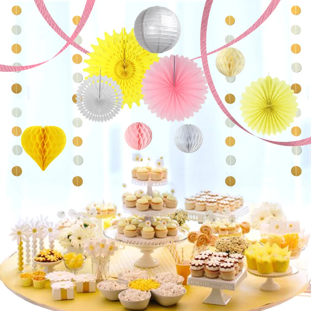Warm Color Party Decorations Paper Lanterns Fans Honeycombs Balloons Garlands Birthday Wedding Baby Shower Home Party Supplies
Warm Color Party Decorations Paper Lanterns Fans Honeycombs Balloons Garlands Birthday Wedding Baby Shower Home Party Supplies