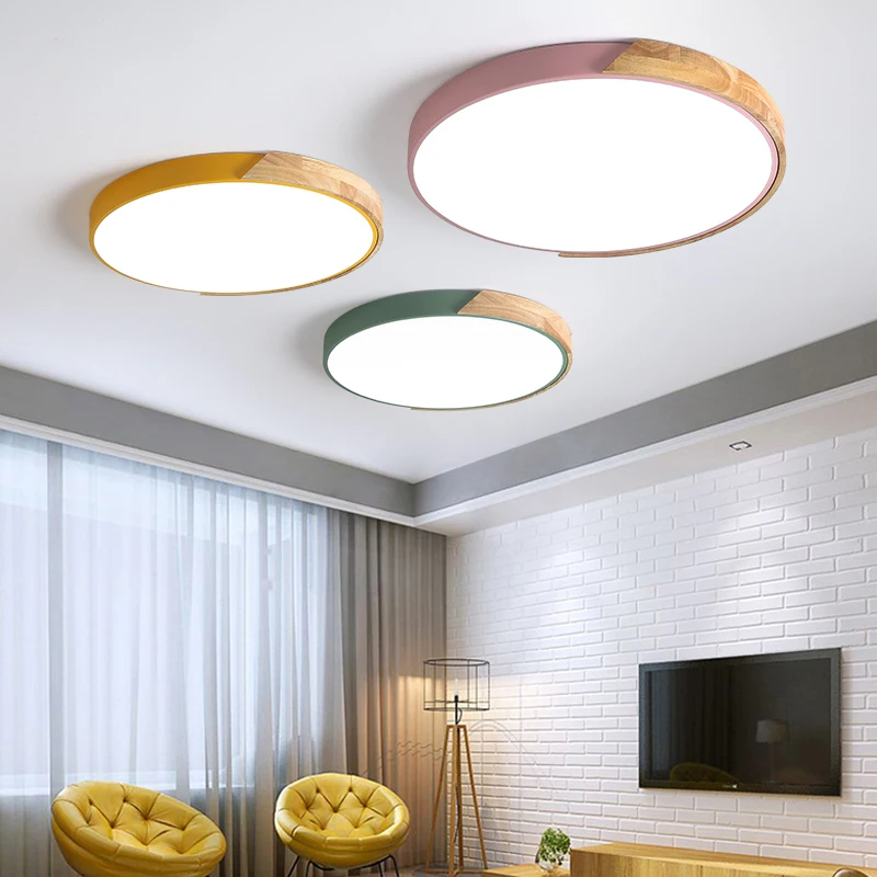 Round Wooden LED Ceiling Lights With Remote Control Macaron color Ceiling Lamp For Living Room Dining Kitchen Lighting Fixtures
Round Wooden LED Ceiling Lights With Remote Control Macaron color Ceiling Lamp For Living Room Dining Kitchen Lighting Fixtures