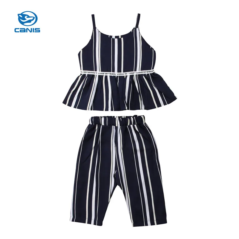 New Children's Girls Summer Striped Sleeveless Baby Vest Tops+Wide Leg Pants Sets For Girls Kids Holiday Clothes Outfit Suits
New Children's Girls Summer Striped Sleeveless Baby Vest Tops+Wide Leg Pants Sets For Girls Kids Holiday Clothes Outfit Suits