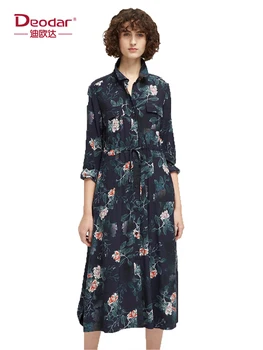 Deodar 2019 Women Dress European And American Style Flower Print Lapel Single-breasted Waist Pleated Knot Long Chiffon Dress
Deodar 2019 Women Dress European And American Style Flower Print Lapel Single-breasted Waist Pleated Knot Long Chiffon Dress