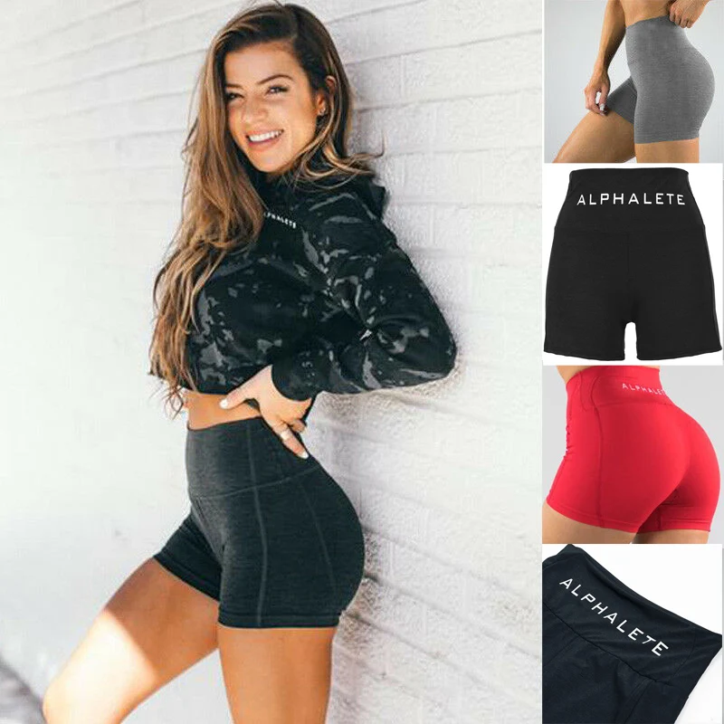 Women Yoga Shorts Letter Print Elastic High Waist Hot Short Fitness Gym Shorts women Casual Sports Shorts Sportswear Plus Size
Women Yoga Shorts Letter Print Elastic High Waist Hot Short Fitness Gym Shorts women Casual Sports Shorts Sportswear Plus Size