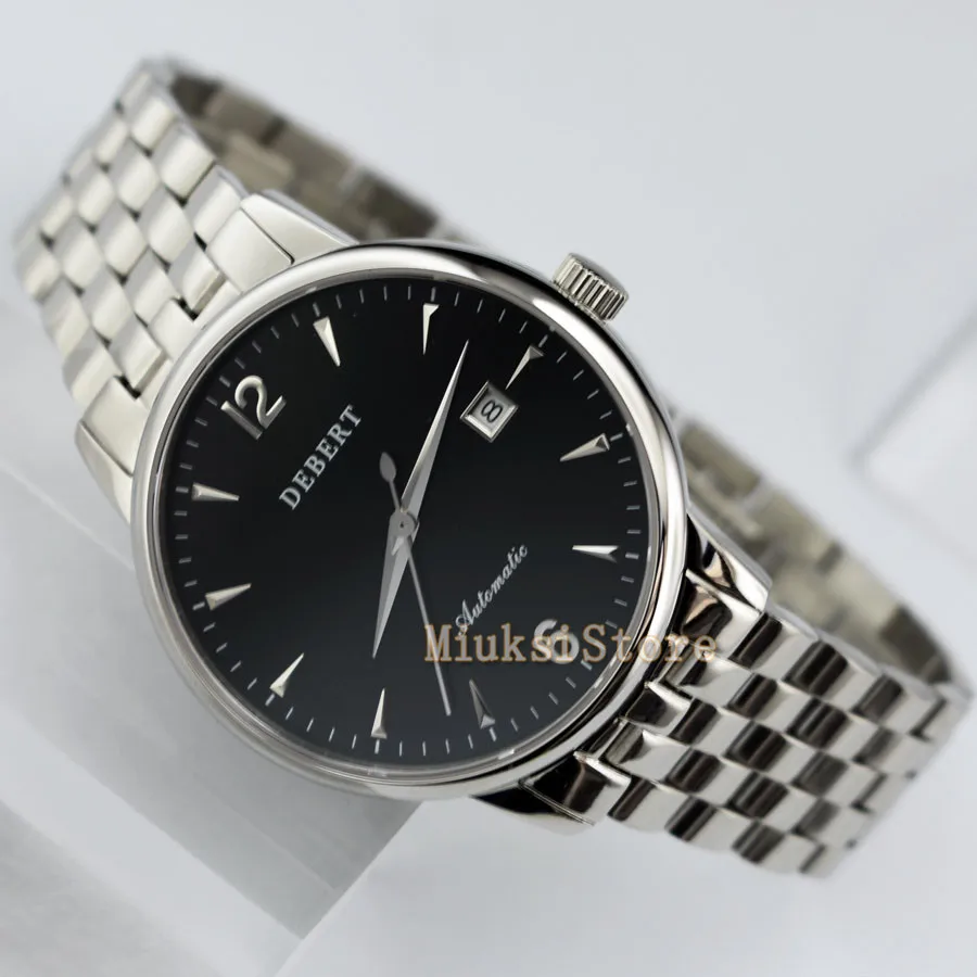 40mm GMT Automatic men watches date schwarz Zifferblatt Saphirglas Luminous sapphire glass PVD De luxe En Acier Plein Noir
40mm GMT Automatic men watches date schwarz Zifferblatt Saphirglas Luminous sapphire glass PVD De luxe En Acier Plein Noir