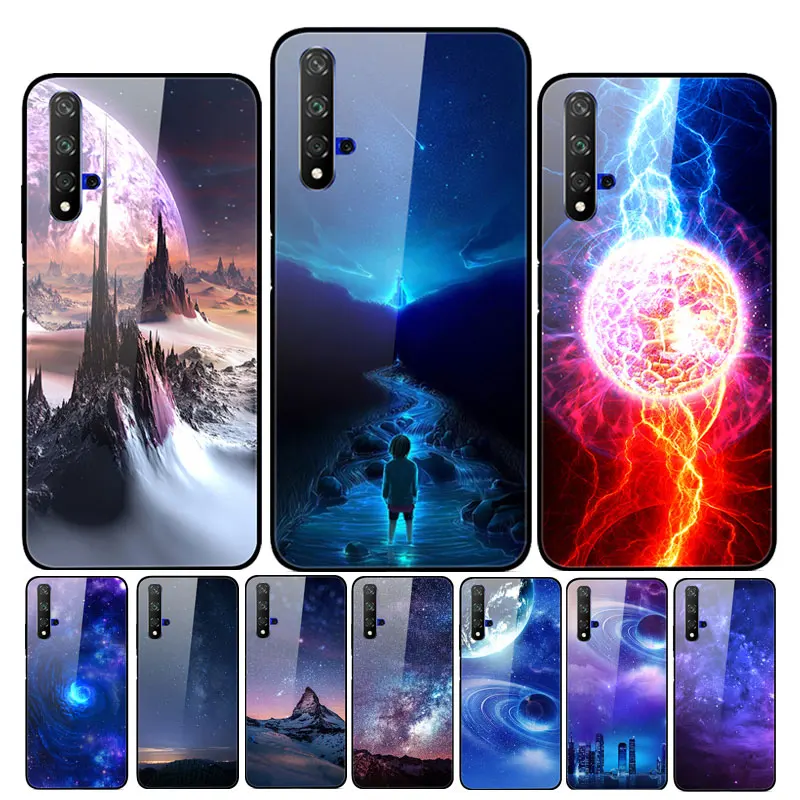 Honor 20 Case 6.26" Tempered Glass Back Hard Planet Space Cover For Huawei Honor 20 Pro Case TPU Soft Bumper on Honor20 20Pro
Honor 20 Case 6.26" Tempered Glass Back Hard Planet Space Cover For Huawei Honor 20 Pro Case TPU Soft Bumper on Honor20 20Pro
