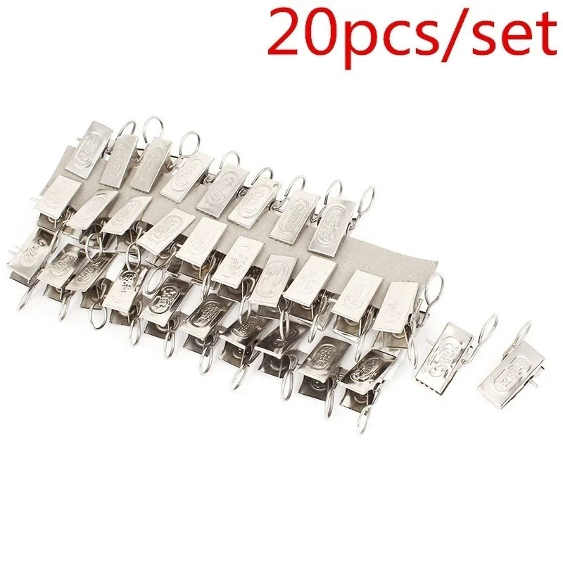 20pcs Stainless Steel Window Shower Curtain Rod Clips Rings Drapery Clips Fabric Clips Suspender Metal Clips
20pcs Stainless Steel Window Shower Curtain Rod Clips Rings Drapery Clips Fabric Clips Suspender Metal Clips