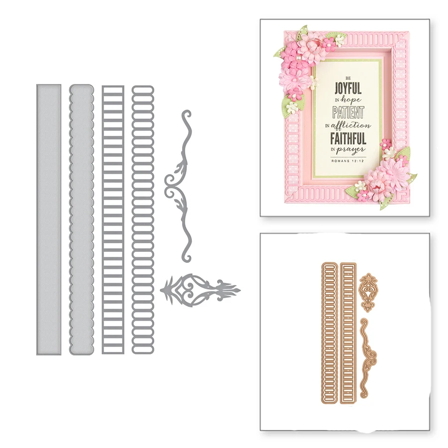 3pcs Edges Borders Pattern Metal Cutting Dies Stencil Scrapbook Album Embossing For Gift Card Making Handcrafts Decor
3pcs Edges Borders Pattern Metal Cutting Dies Stencil Scrapbook Album Embossing For Gift Card Making Handcrafts Decor