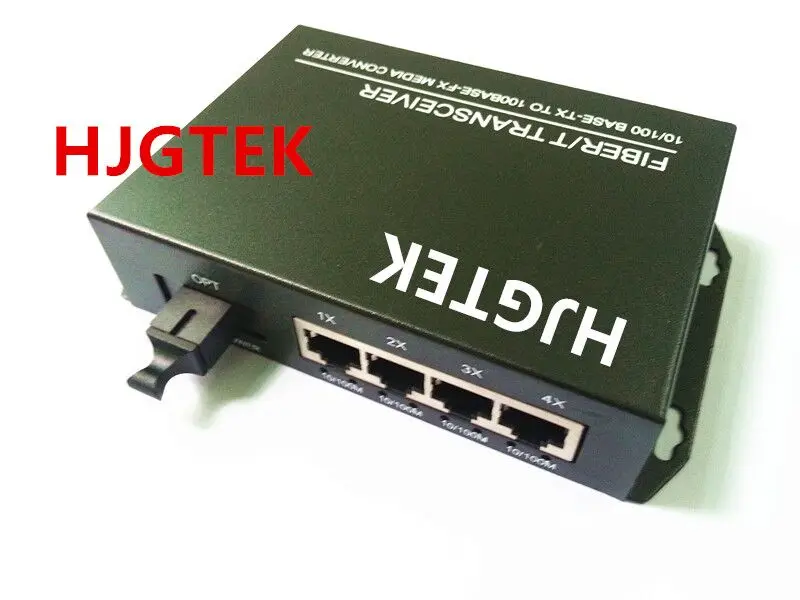 High quality Fast Ethernet Fiber Switch 4TX 10/100Mbps Optical Media Converter Singlemode simplex 4 UTP RJ-45 to SC Connector
High quality Fast Ethernet Fiber Switch 4TX 10/100Mbps Optical Media Converter Singlemode simplex 4 UTP RJ-45 to SC Connector