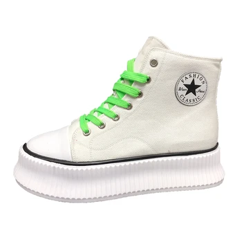 Ms Europe and the United States high to help thick-soled canvas shoes waterproof platform muffin bottom increased running shoes
Ms Europe and the United States high to help thick-soled canvas shoes waterproof platform muffin bottom increased running shoes