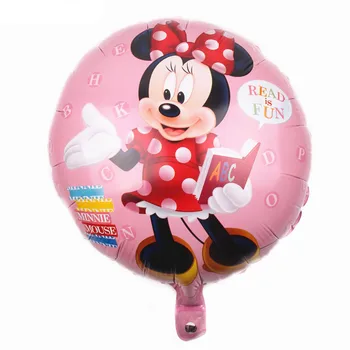 

KUWANLE 50pcs/lot 18inch Cartoon Mickey Minnie Ballon Foil Helium Balloons Birthday Wedding Party Supplies Decoration Globos