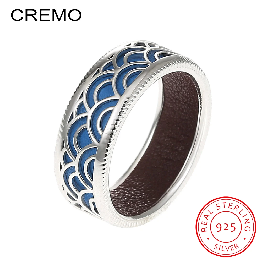 CREMO 925 Sterling Ring Silver Fine Jewelry For Woman Scale Cloud Hollow Leather Interchangeable Band Pure Silver Finger Bague
CREMO 925 Sterling Ring Silver Fine Jewelry For Woman Scale Cloud Hollow Leather Interchangeable Band Pure Silver Finger Bague
