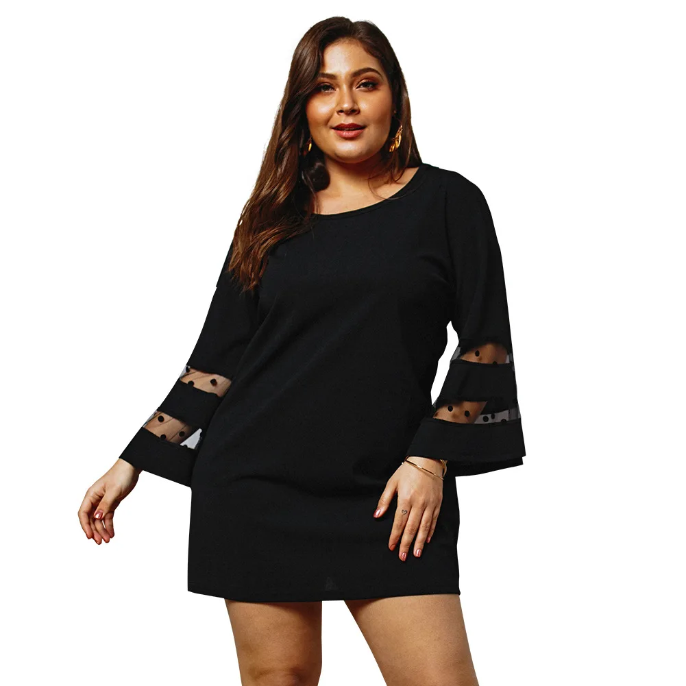 2019 Spring Plus Size Mesh Dress Women Flare Sleeve Fat Dress Women Big Size Dress Ladies Lace Mini Short Party Dress For Women
2019 Spring Plus Size Mesh Dress Women Flare Sleeve Fat Dress Women Big Size Dress Ladies Lace Mini Short Party Dress For Women
