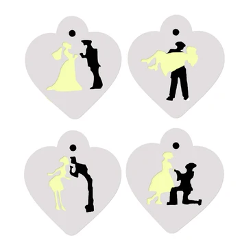 4PCS Wedding Marriage Couple Decoration Fondant Cake Stencil Coffee Template Molds Stencils
4PCS Wedding Marriage Couple Decoration Fondant Cake Stencil Coffee Template Molds Stencils
