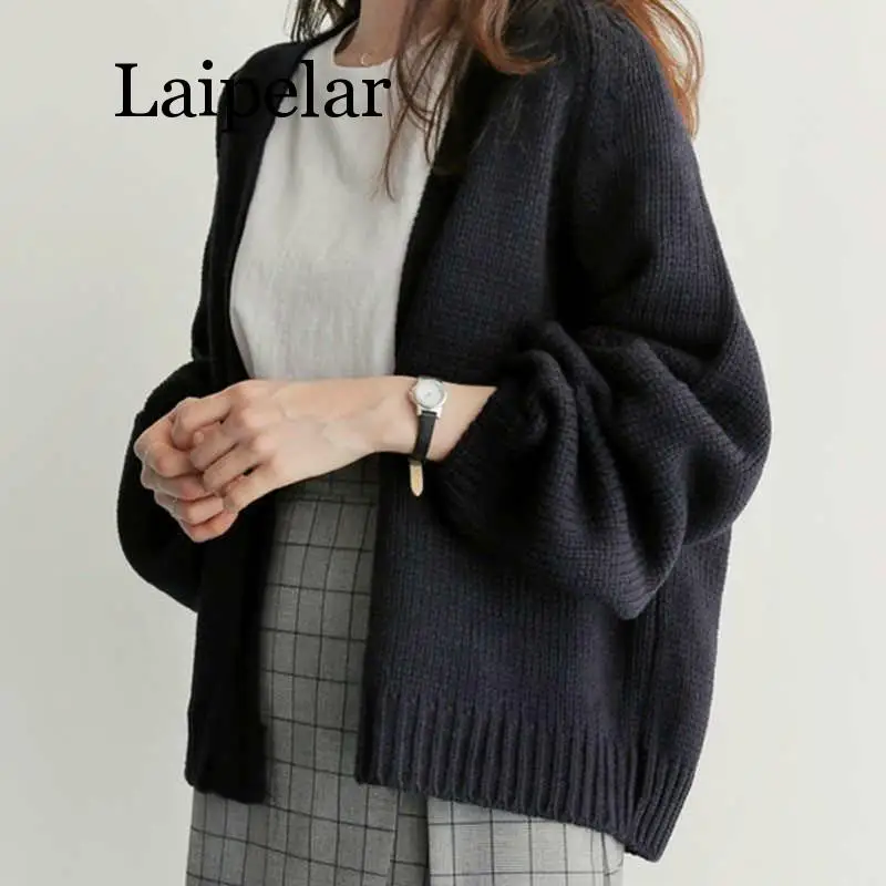 Laipelar Sweater Cardigan Women's 2019 New Korean Loose Sweater Women Coat Solid Knitting Outwear Female Casual Open Stitch
Laipelar Sweater Cardigan Women's 2019 New Korean Loose Sweater Women Coat Solid Knitting Outwear Female Casual Open Stitch