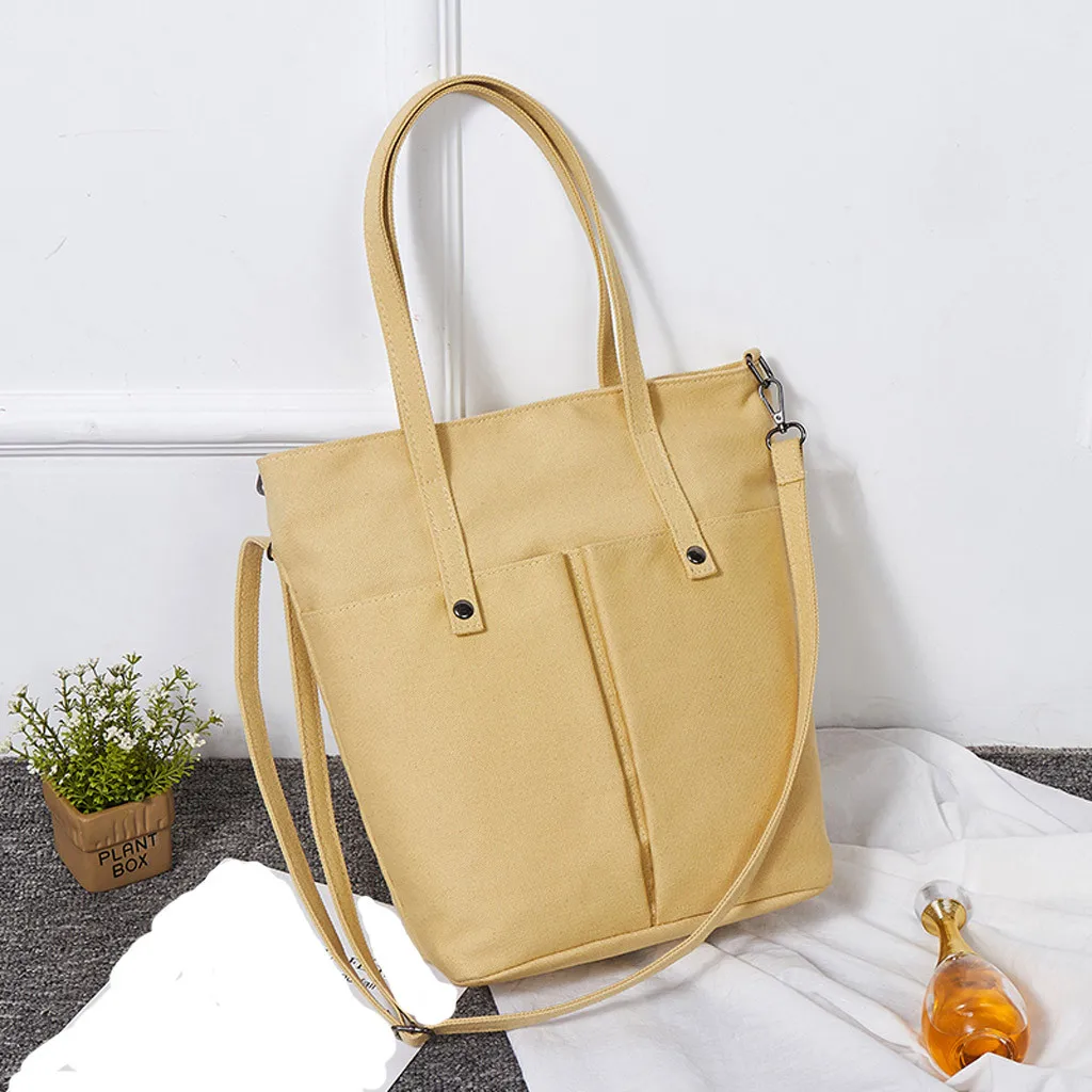 Women's Fashion Hundred Canvas Handbags Girls Canvas Solid Color Multi-Pocket Shoulder Bag Messenger Bag#g2
Women's Fashion Hundred Canvas Handbags Girls Canvas Solid Color Multi-Pocket Shoulder Bag Messenger Bag#g2