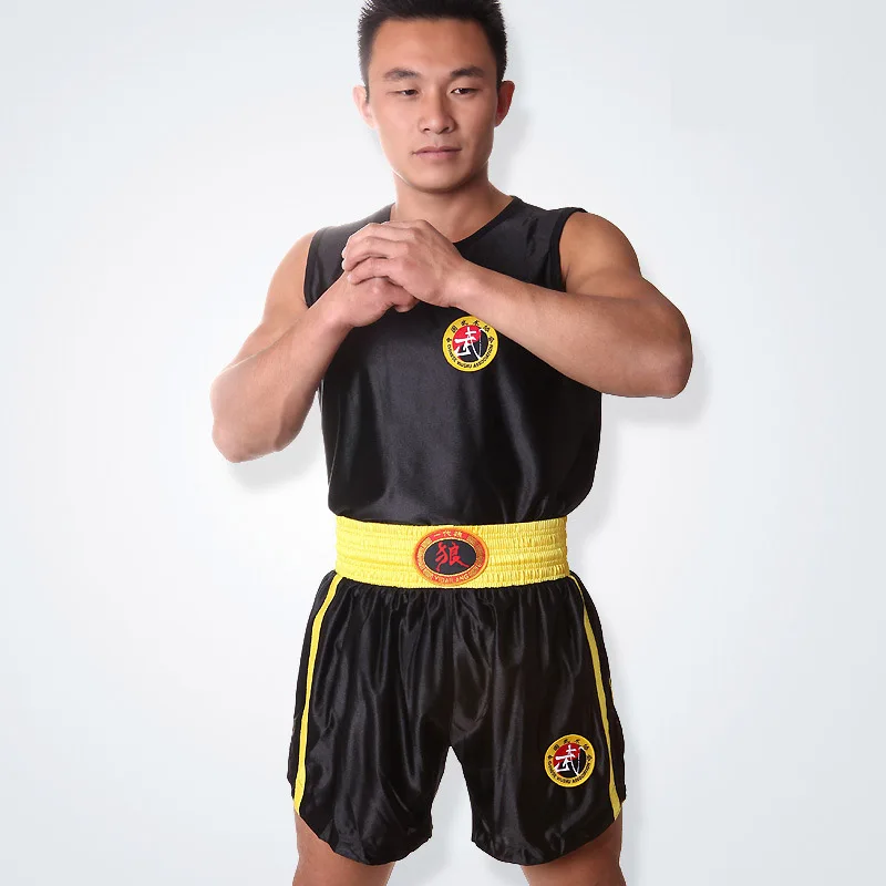 Hot Sale Sanda Sets Wushu Muay Thai Boxeo MMA Clothes Taekwondo Boxing Clothes Sets Shorts+Jersey Martial Arts Form Kid to Adult
Hot Sale Sanda Sets Wushu Muay Thai Boxeo MMA Clothes Taekwondo Boxing Clothes Sets Shorts+Jersey Martial Arts Form Kid to Adult