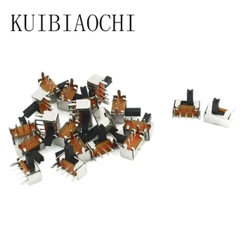 

50pcs/lot SK12D07VG3 Miniature Slide Switch SPDT 3 Pin PCB 2 Position 1P2T Side Knob Handle High 3mm