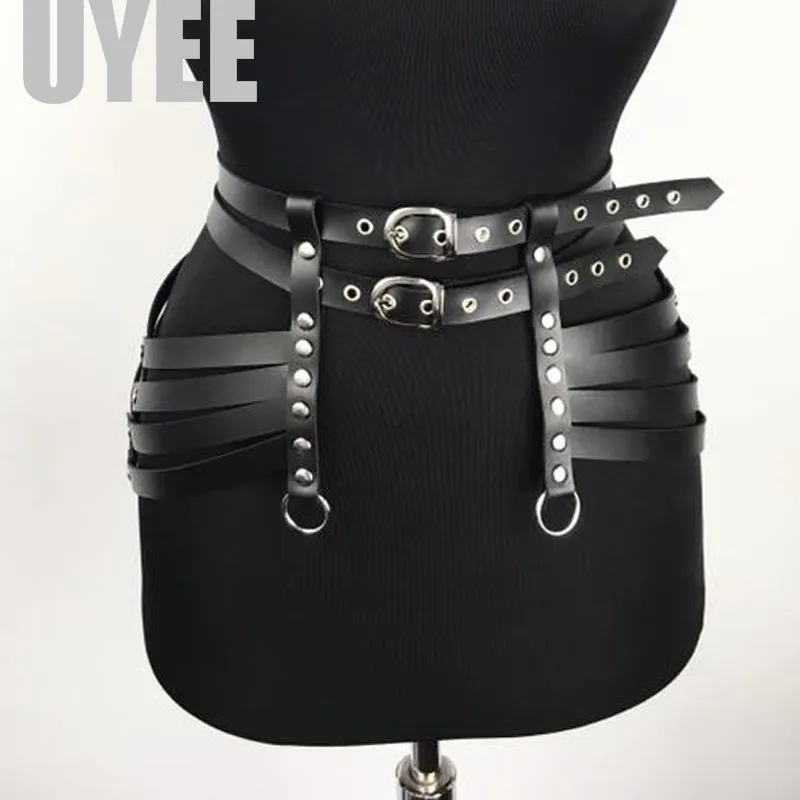 UYEE Women PU Leather Harness Body Belts Dress Garters Waist Belts Bondage Belt Punk Adjustable Suspender Double Straps LP-016
UYEE Women PU Leather Harness Body Belts Dress Garters Waist Belts Bondage Belt Punk Adjustable Suspender Double Straps LP-016