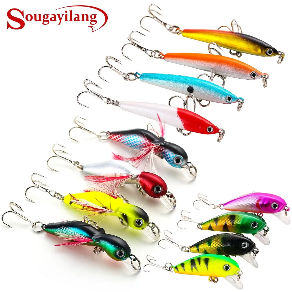 1pc minnow fishing lure 11g//9.5cm artificial hard baits fishing wobblers X
