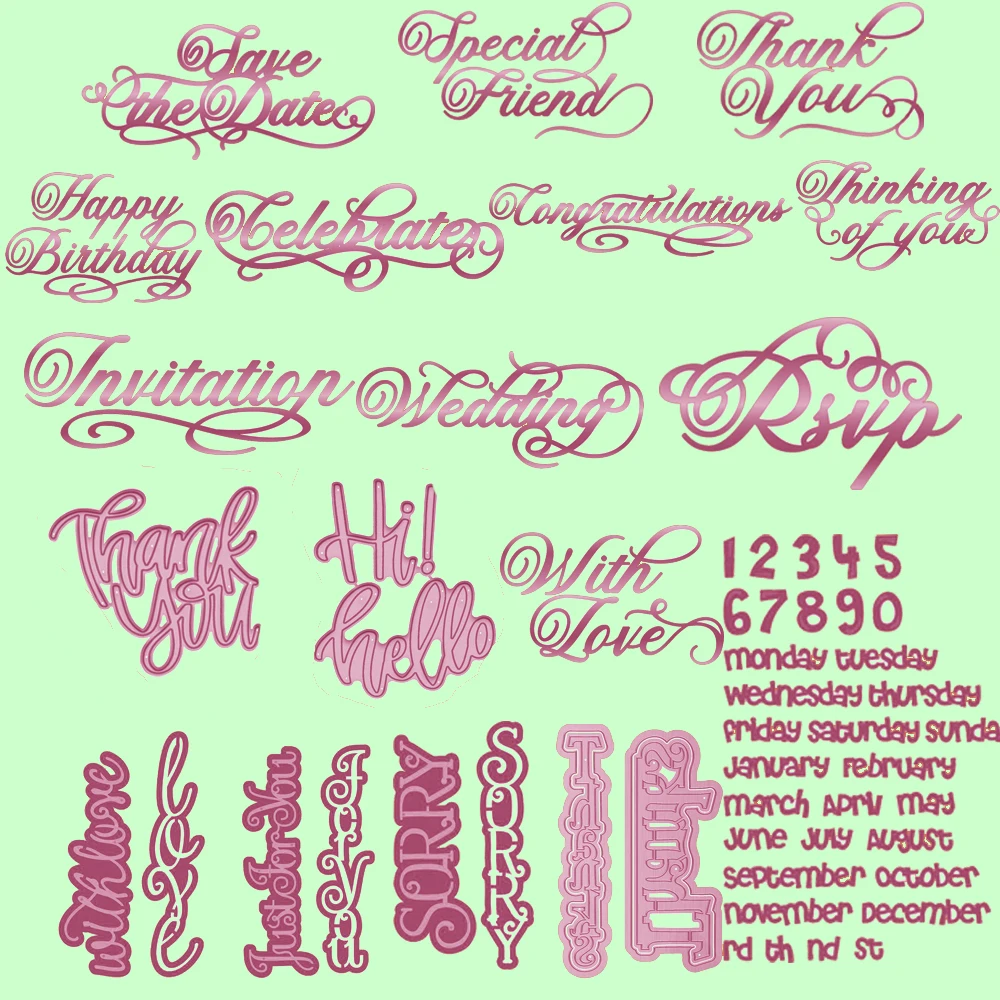 Oblique fonts Numbers Words Pattern Metal Cutting Dies Stencil Scrapbooking Embossing Gifts Card Handcrafts Model Decor
Oblique fonts Numbers Words Pattern Metal Cutting Dies Stencil Scrapbooking Embossing Gifts Card Handcrafts Model Decor