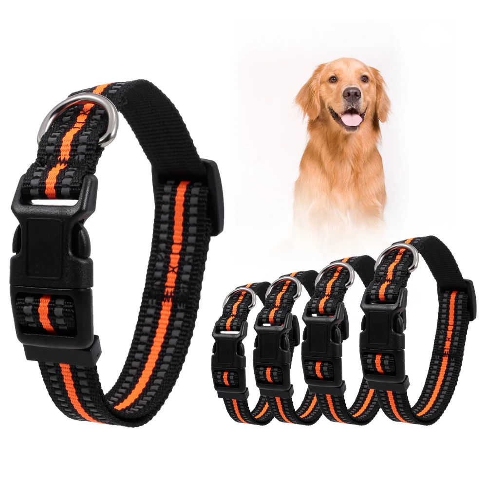 Reflective Dog Collars Nylon Soft Leather Custom Dog Collar Name ID Tags For Cat puppy Large Dogs collar Pet Accessories
Reflective Dog Collars Nylon Soft Leather Custom Dog Collar Name ID Tags For Cat puppy Large Dogs collar Pet Accessories