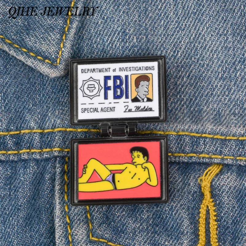 QIHE JEWELRY X-Files Pins FBI Fox Mulder ID Card Brooches Enamel pins Lapel pins Badges X-Files Jewelry Brooches for Geek
QIHE JEWELRY X-Files Pins FBI Fox Mulder ID Card Brooches Enamel pins Lapel pins Badges X-Files Jewelry Brooches for Geek