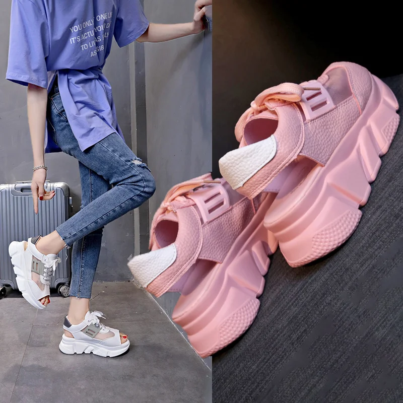 Sports sandals female 2019summer Korean version of the wild muffin thick bottom increased student casual old shoes women sandals
Sports sandals female 2019summer Korean version of the wild muffin thick bottom increased student casual old shoes women sandals